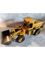 blikken_miniatuur_gele_bulldozer_zijkant