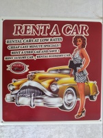 metalen_wandbord_gele_auto_rent_a_car