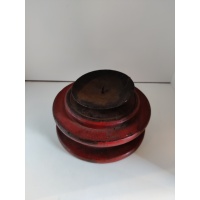 houten_klos_spoel_india_kaarsenhouder_rood_1