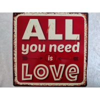 metalen_wandbord_all_you_need_is_love