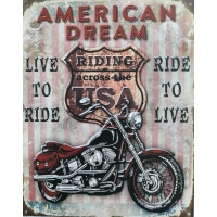 metalen_wandbord_motor_tekst_american_dream_ride_to_live