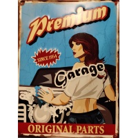 metalen_wandbord_premium_garage_met_dame_1