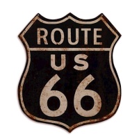 metalen_wandbord_schild_zwart_route_66