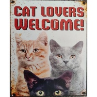 metalen_wandbord_tekst_cat_lover_welcomen